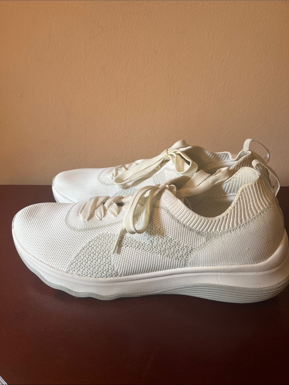 Clarks Knit Sock Sneakers in Off-White/Cream - Picture 4 of 7